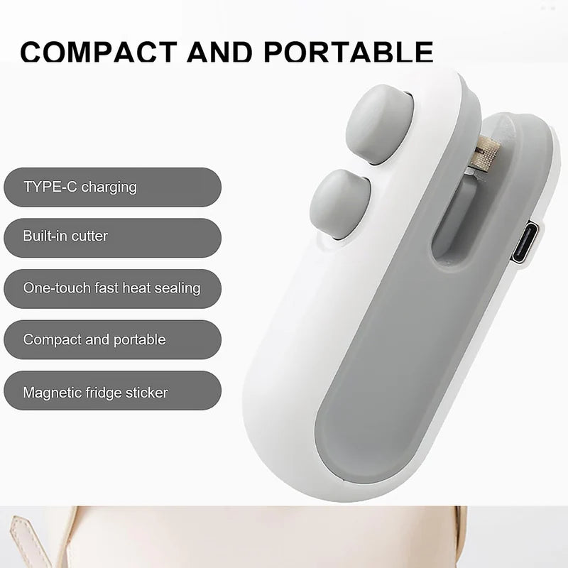 mini bag sealer 2 in 1 sealer & cutter heat sealer